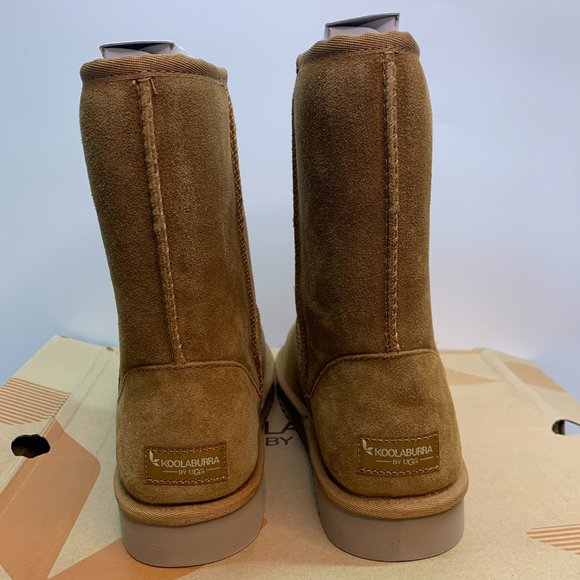 Koolaburra by UGG Womens Koola Short Suede Faux Fur Lined Boots Chestnut 9W NWOB - Picture 8 of 11